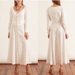 Mara Hoffman Silvana Button Front Organic Cotton Dress White NEW with tags